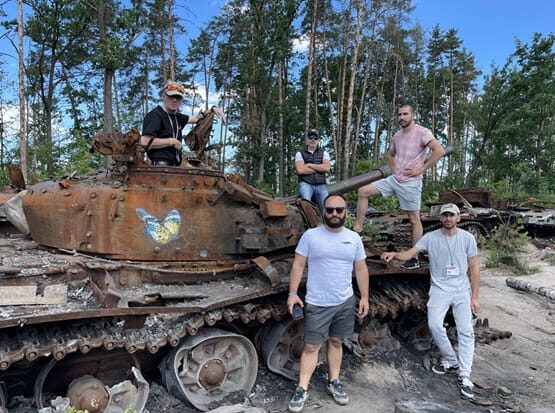 Destroyed Russian tank in Ukraine