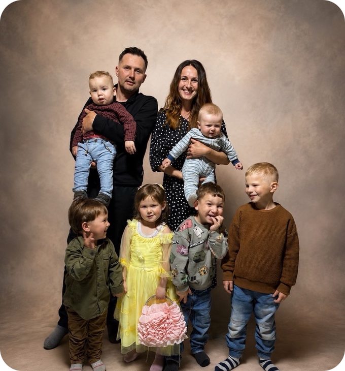 The Pestrushko family, who live in Faith House in Ukraine